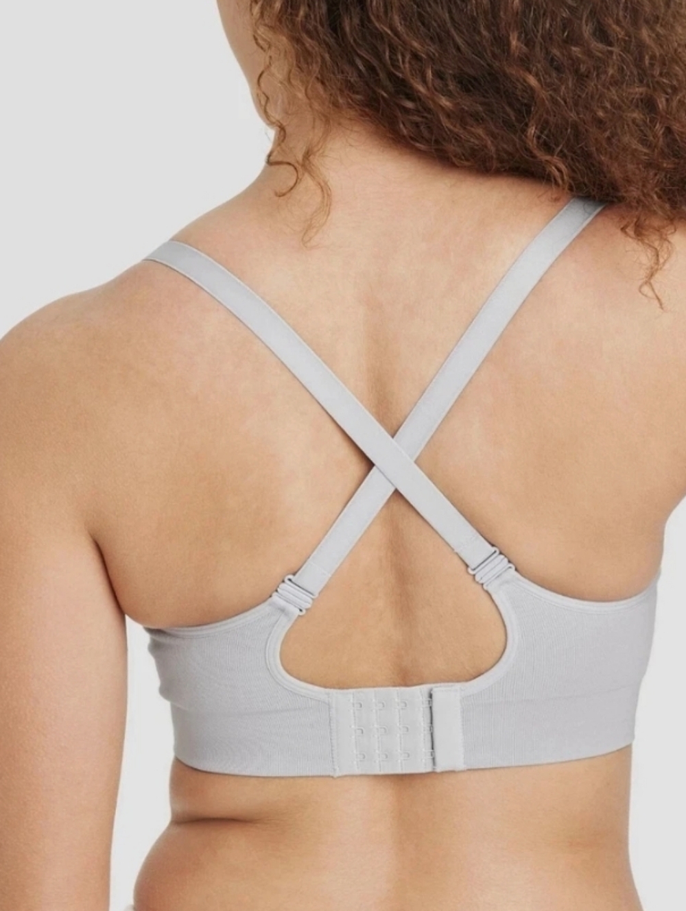 Auden Light Gray Wireless Nursing Bra, Size Medium - Picture 4 of 6